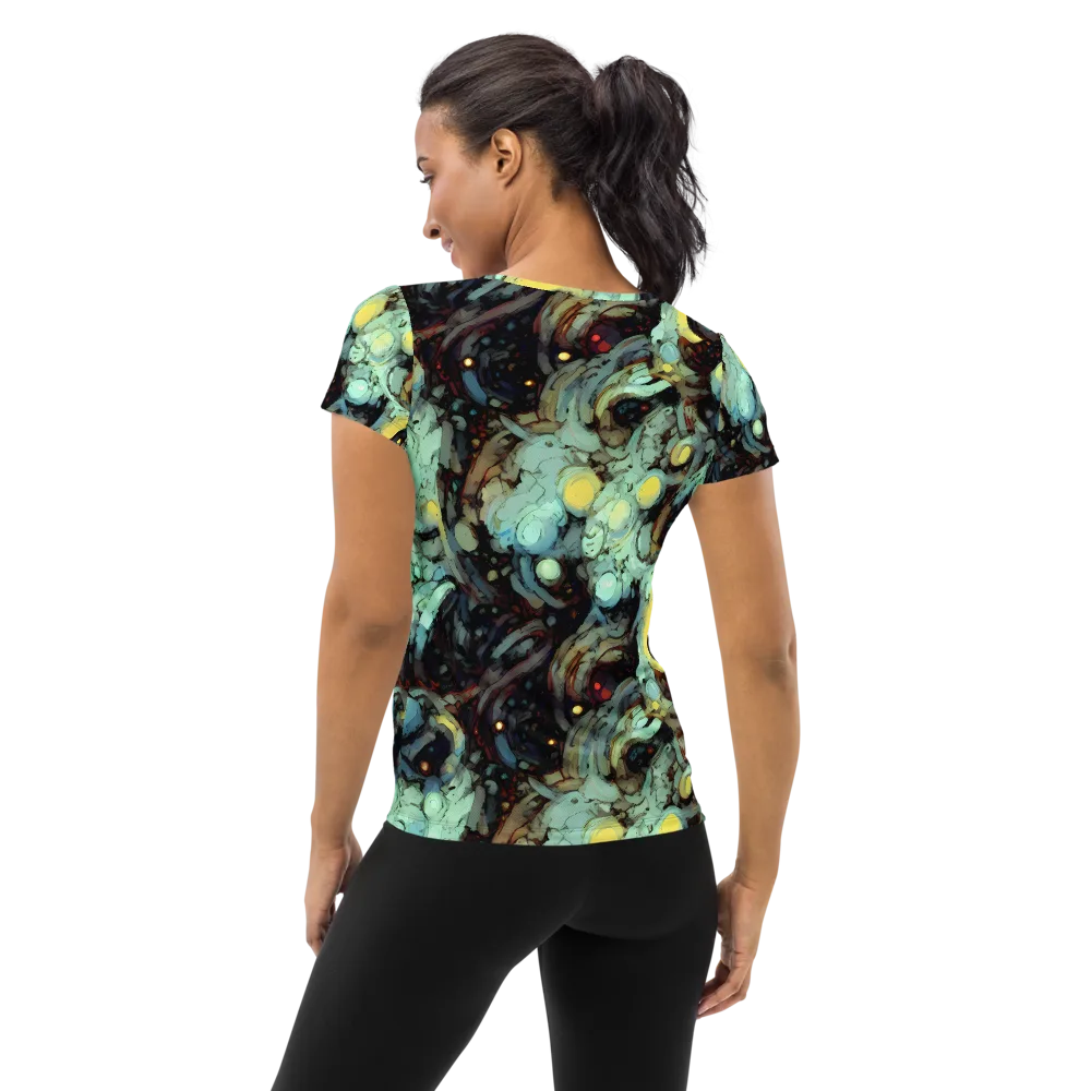 Cavern of Light on Women's Athletic T-Shirt — Back