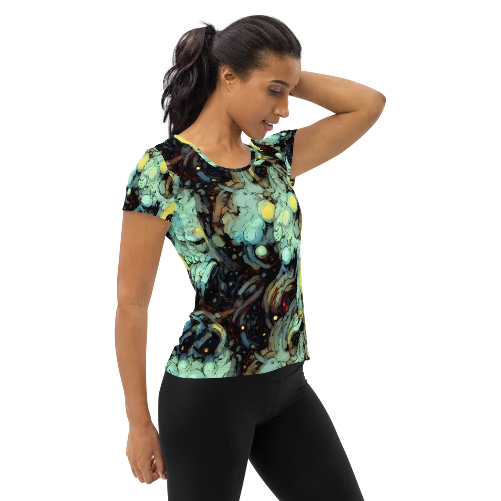 Cavern of Light on Women's Athletic T-Shirt — Right