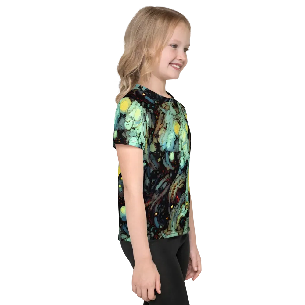 Cavern of Light on Kids Crew Neck T-Shirt — Right