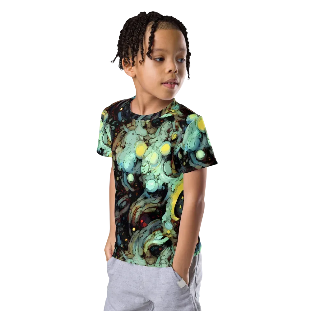 Cavern of Light on Kids Crew Neck T-Shirt — Left Front