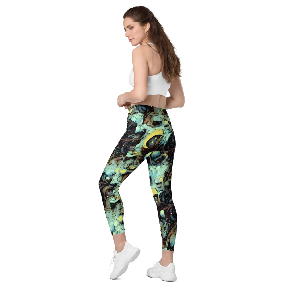Cavern of Light on Leggings with Pockets — Left Back
