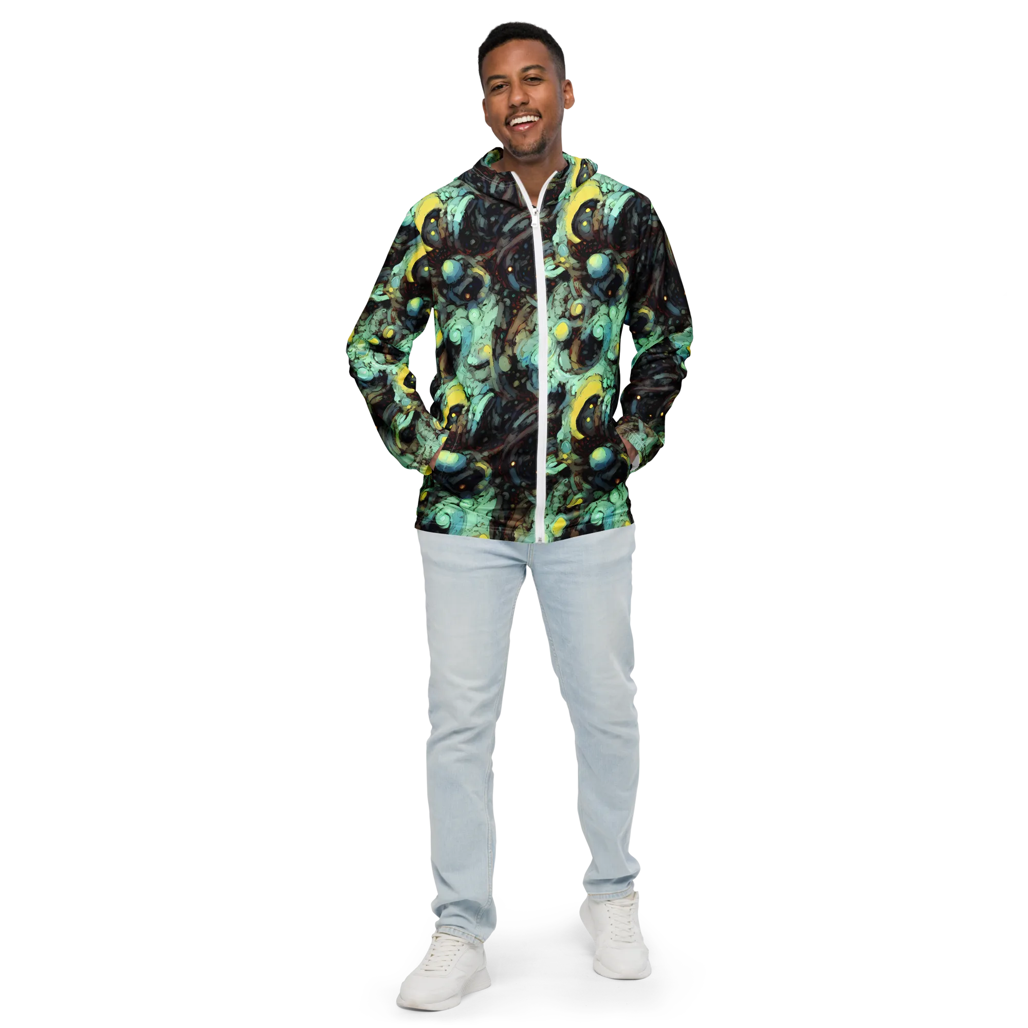 Cavern of Light on Men's Windbreaker — Front
