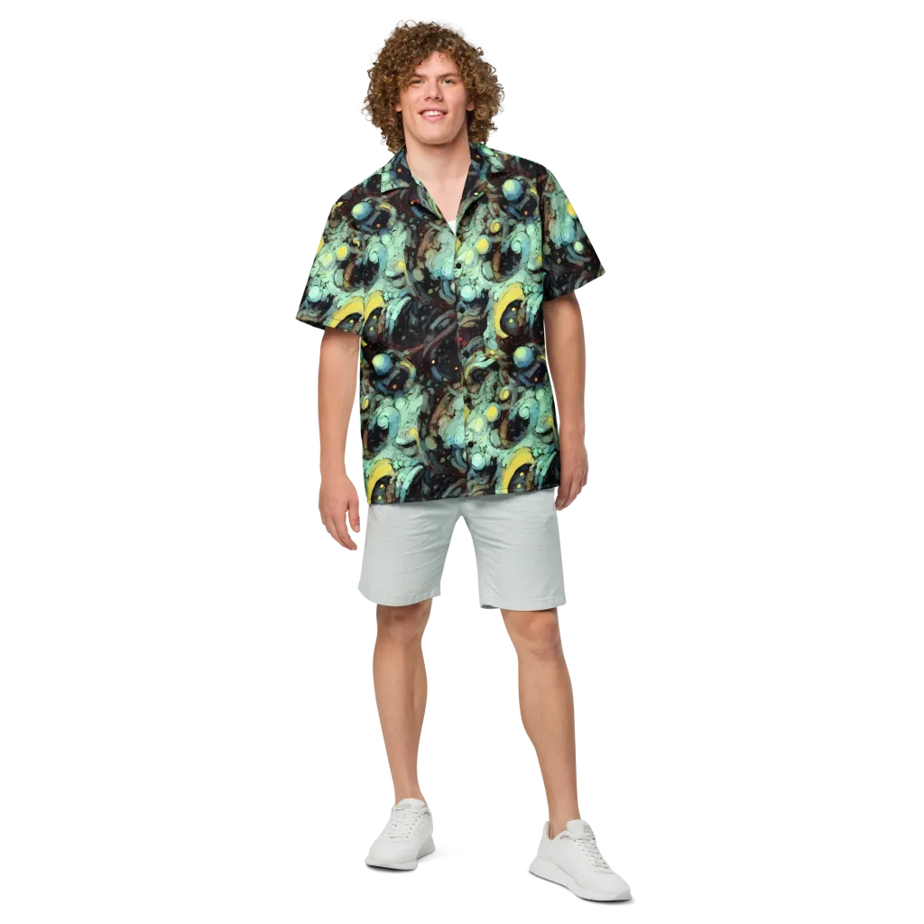 Cavern of Light on Button Shirt — Front