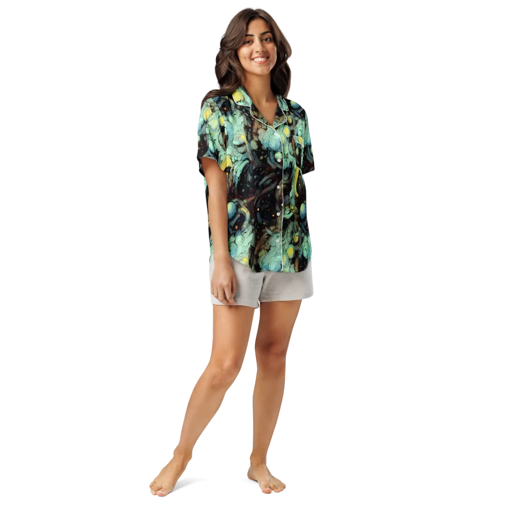Cavern of Light on Women's Short Sleeve Pajama Top — Front