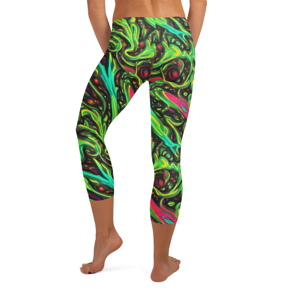 Luminous Ooze on Capri Leggings — Back