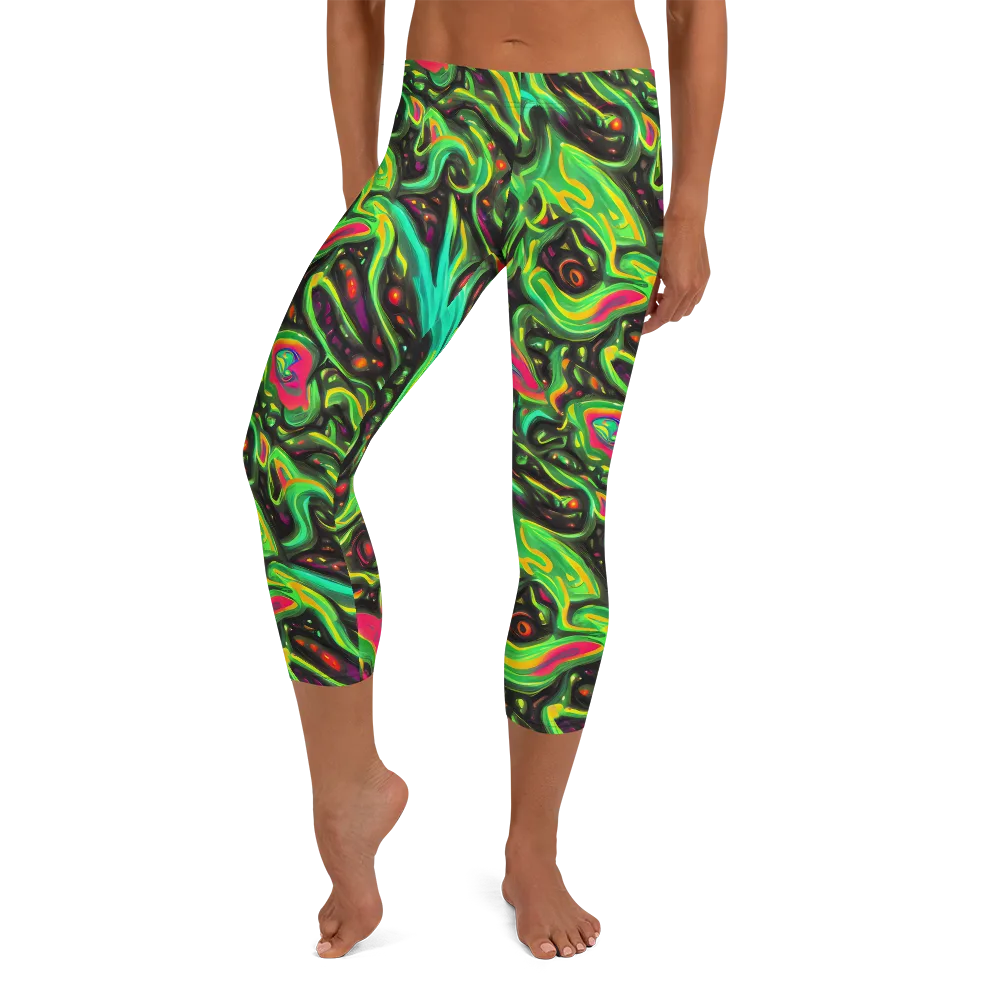 Luminous Ooze on Capri Leggings — Front