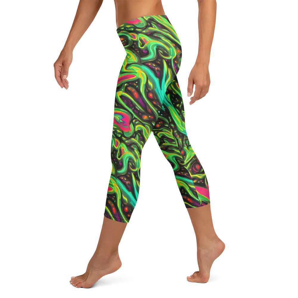 Luminous Ooze on Capri Leggings — Left