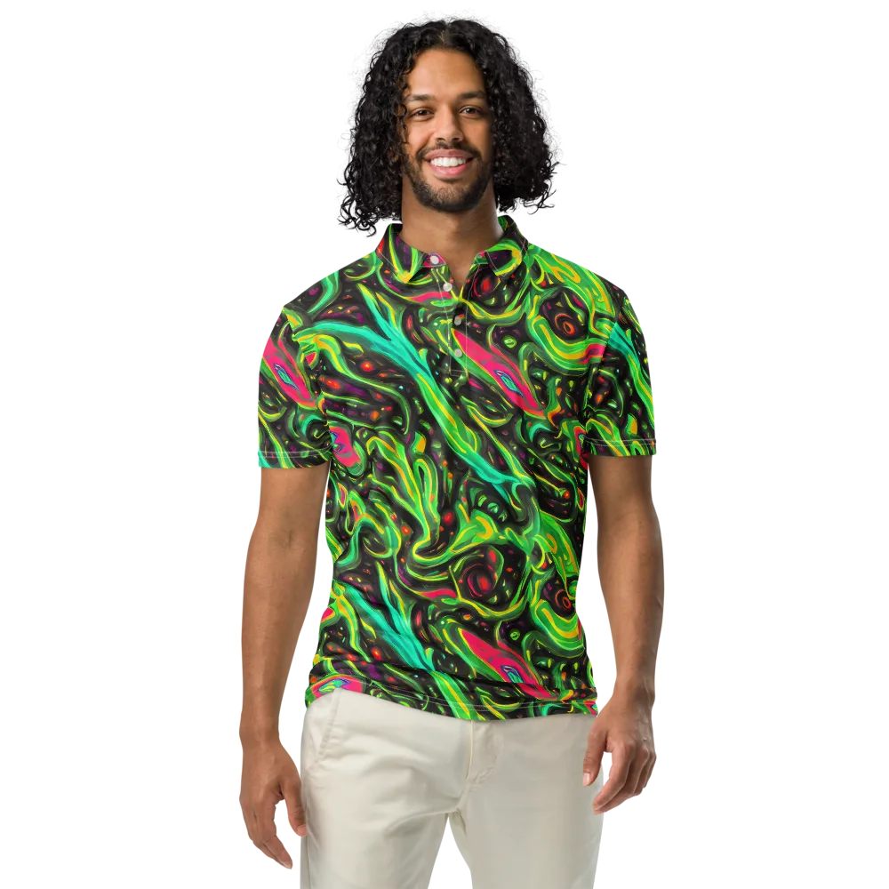 Luminous Ooze on Men's Slim Fit Polo Shirt — Front