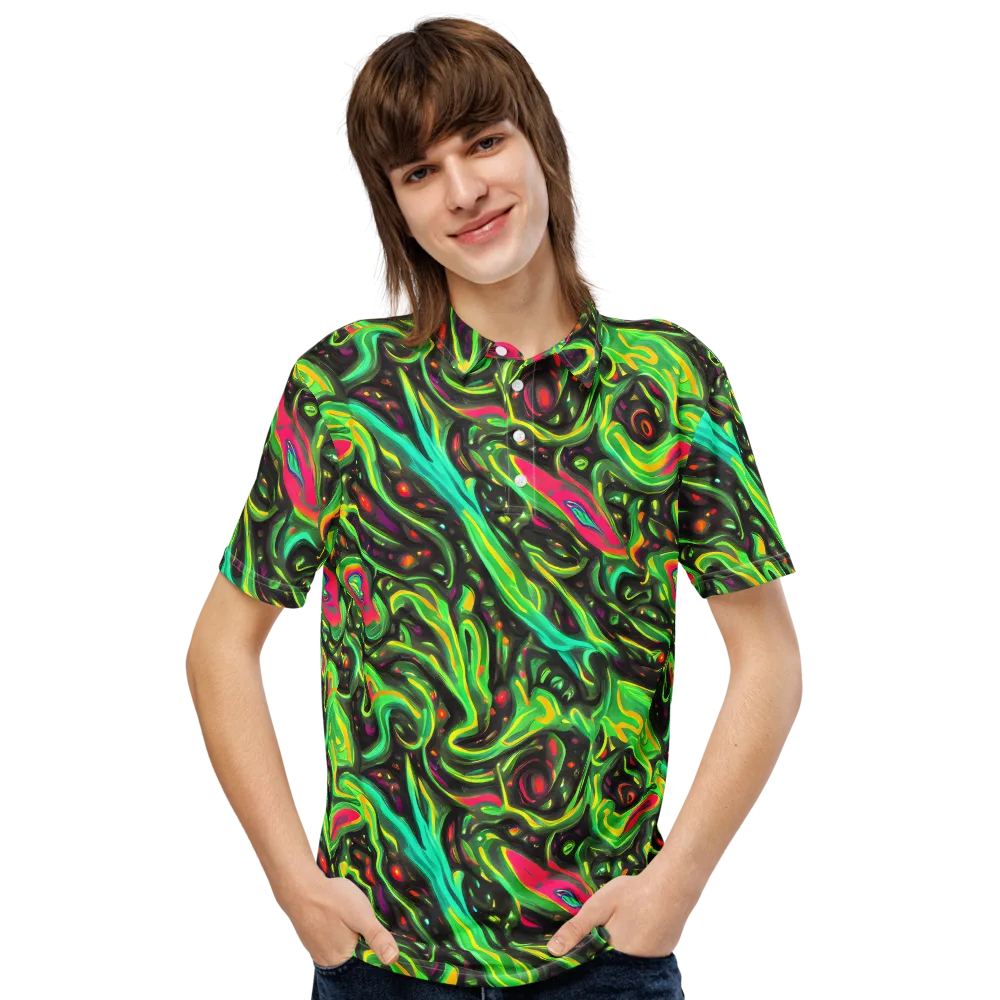 Luminous Ooze on Men's Slim Fit Polo Shirt — Front