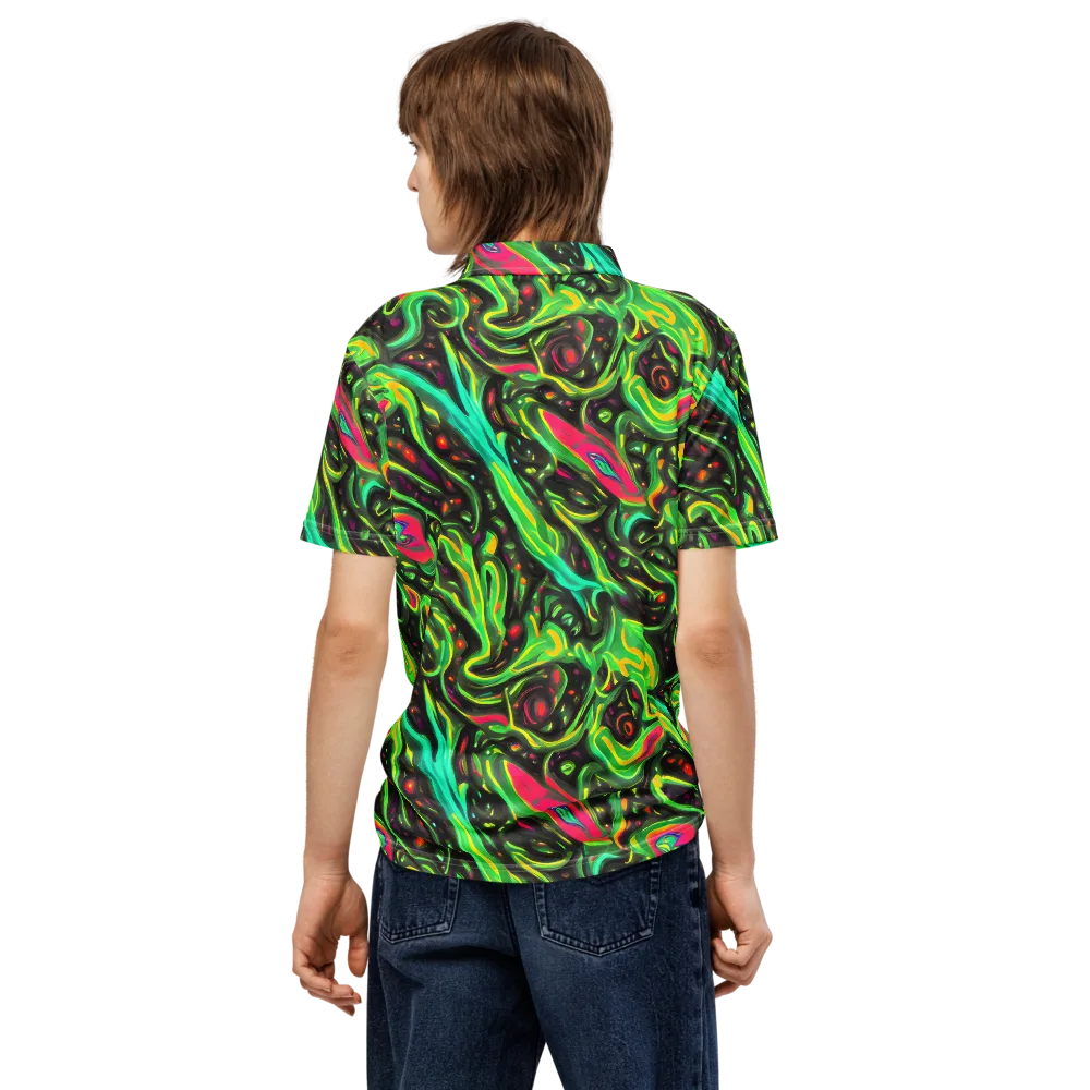 Luminous Ooze on Men's Slim Fit Polo Shirt — Back