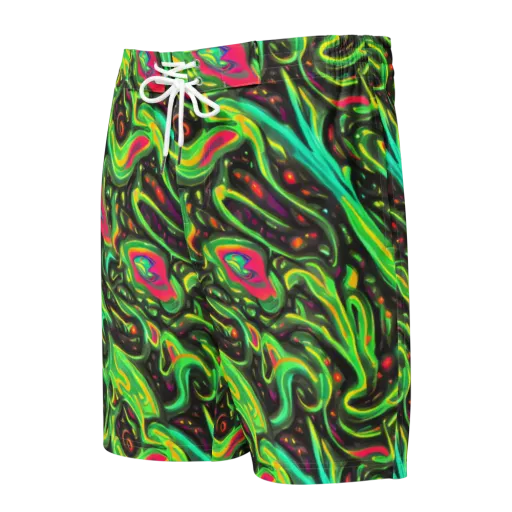 Luminous Ooze on a Men's Board Shorts
