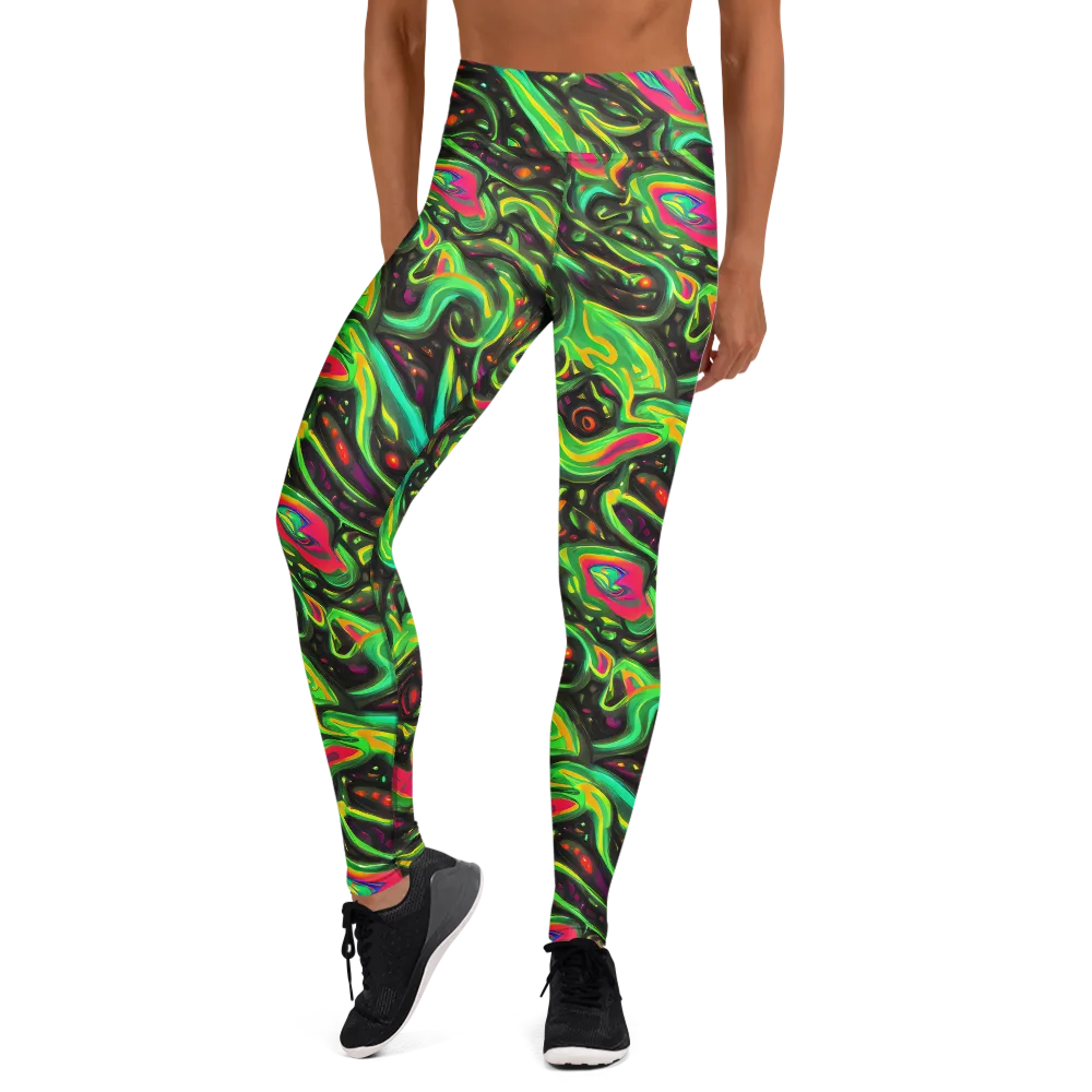 Luminous Ooze on Yoga Leggings — Front