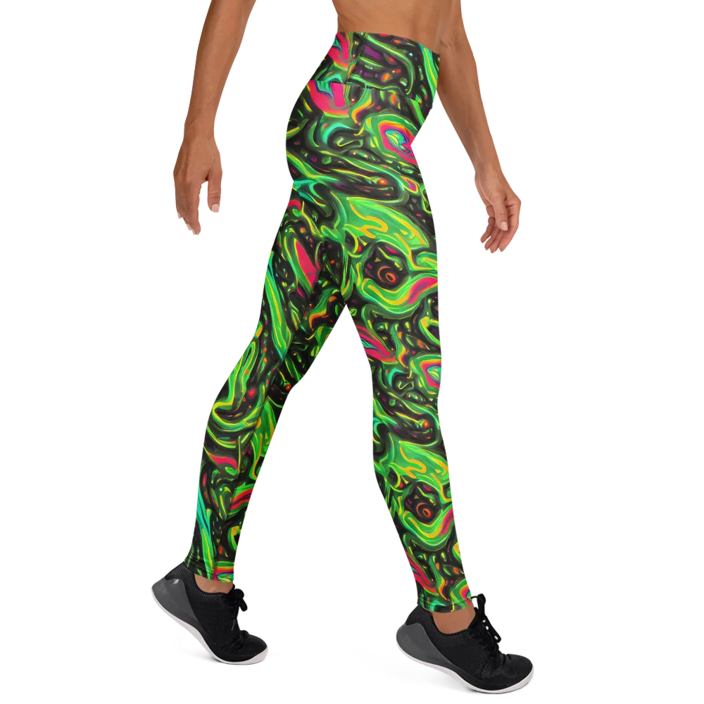 Luminous Ooze on Yoga Leggings — Right