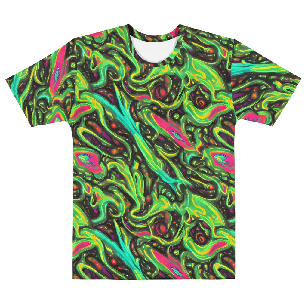 Luminous Ooze on Men's Cotton Crew Neck T-Shirt — Front