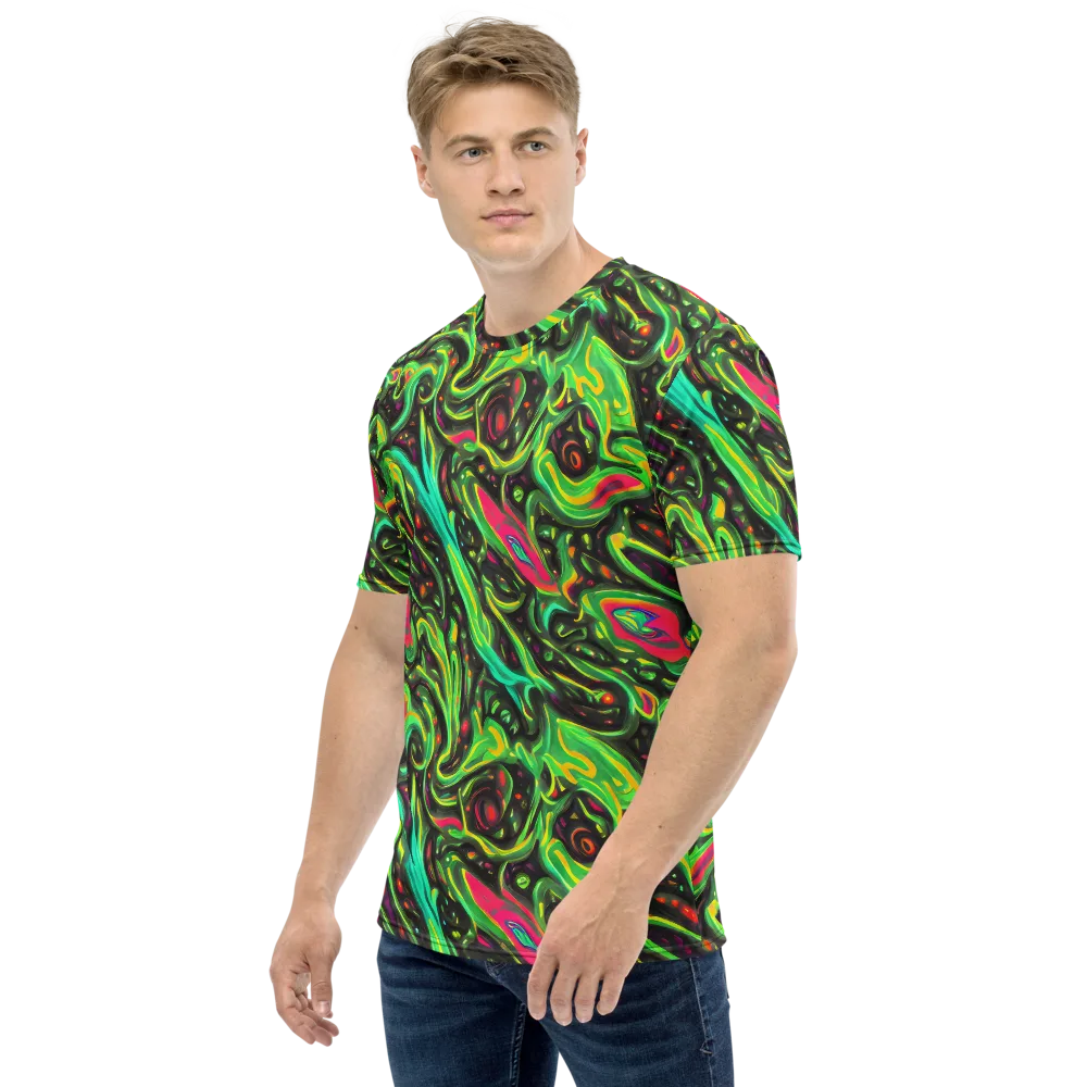 Luminous Ooze on Men's Crew Neck T-Shirt — Left