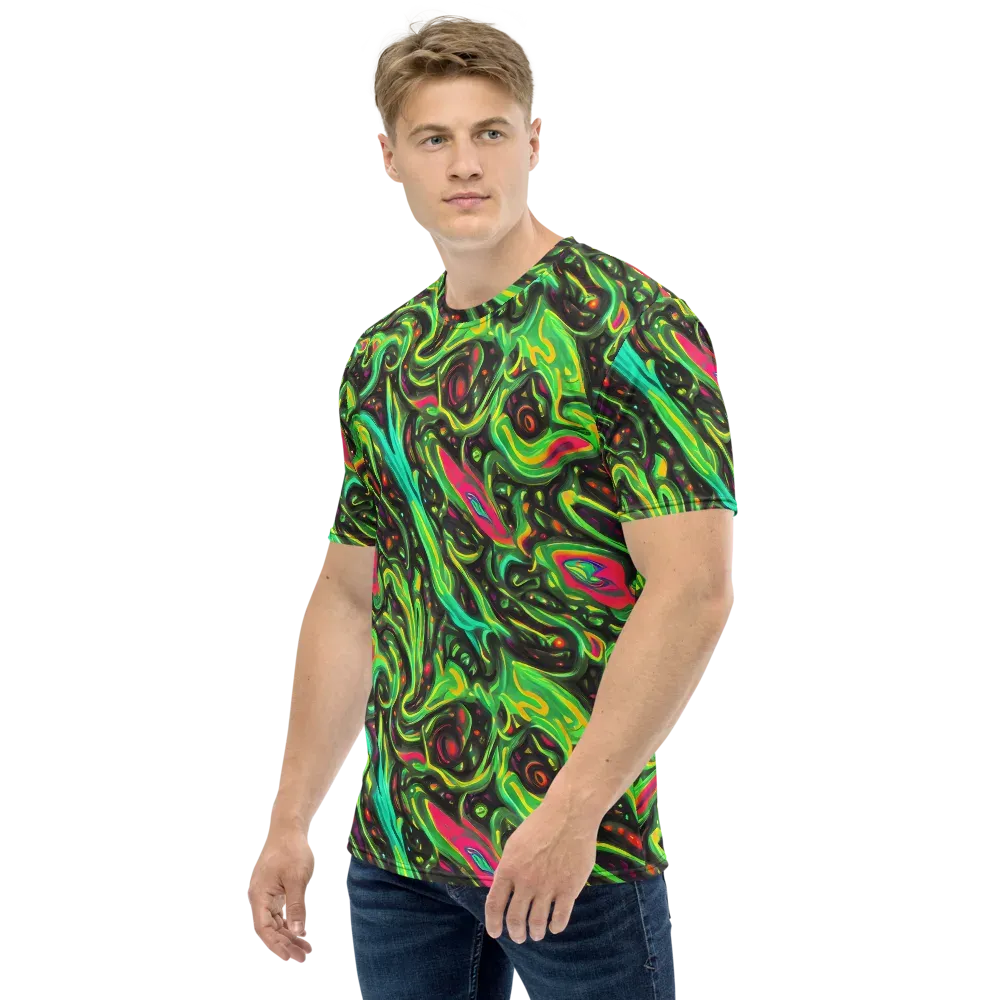 Luminous Ooze on Men's Crew Neck T-Shirt — Left