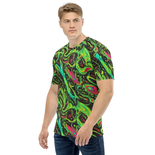 Luminous Ooze on a Men's Crew Neck T-Shirt
