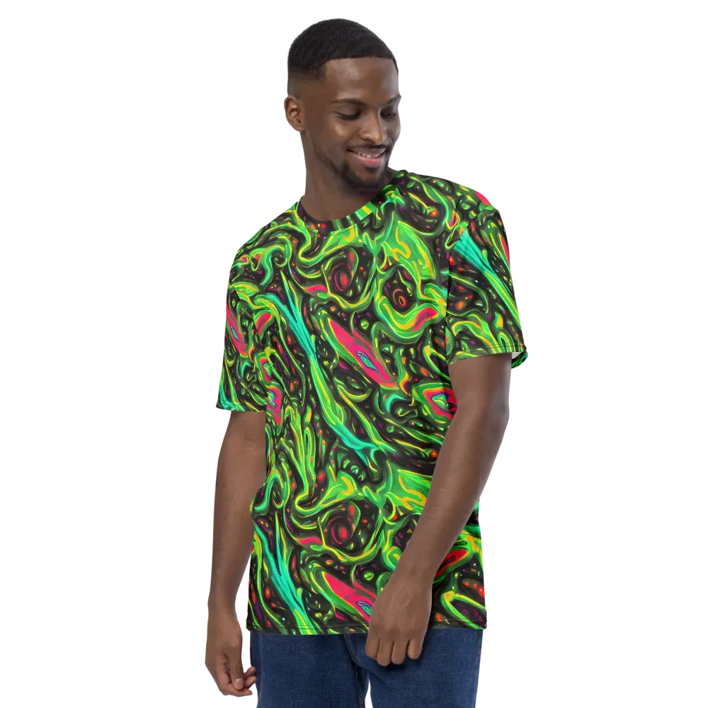 Luminous Ooze on Men's Crew Neck T-Shirt — Left