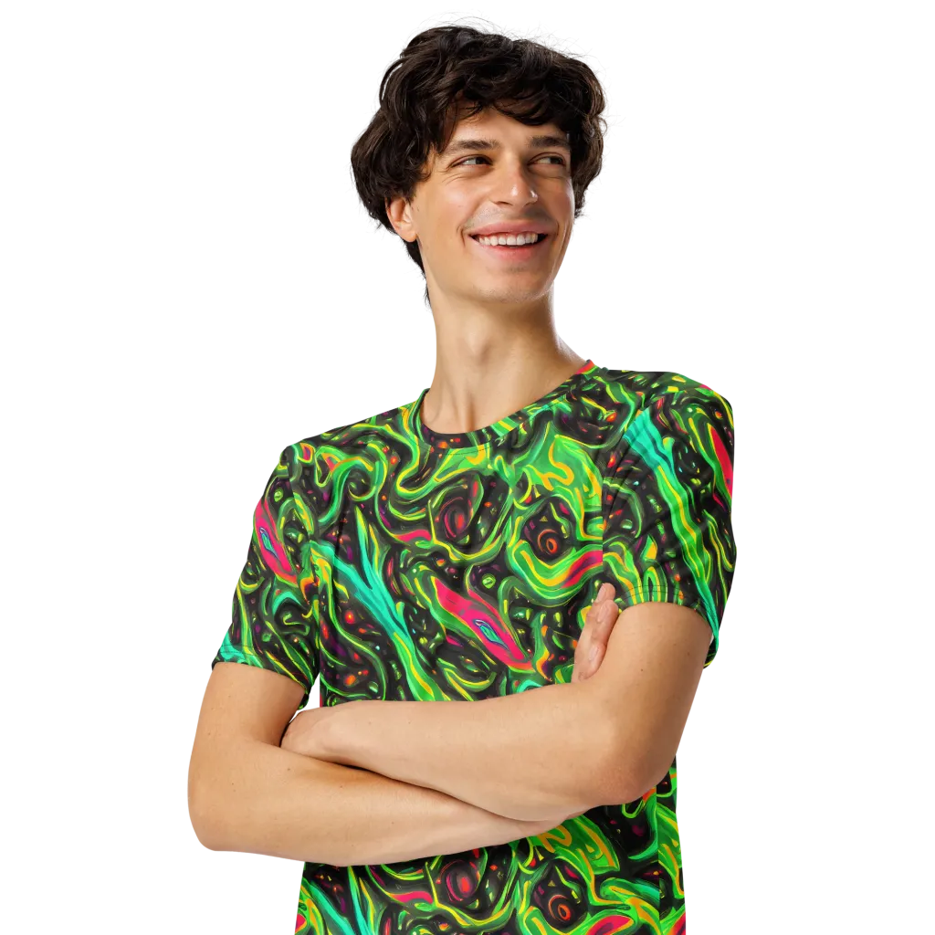 Luminous Ooze on Men's Crew Neck T-Shirt — Left Front