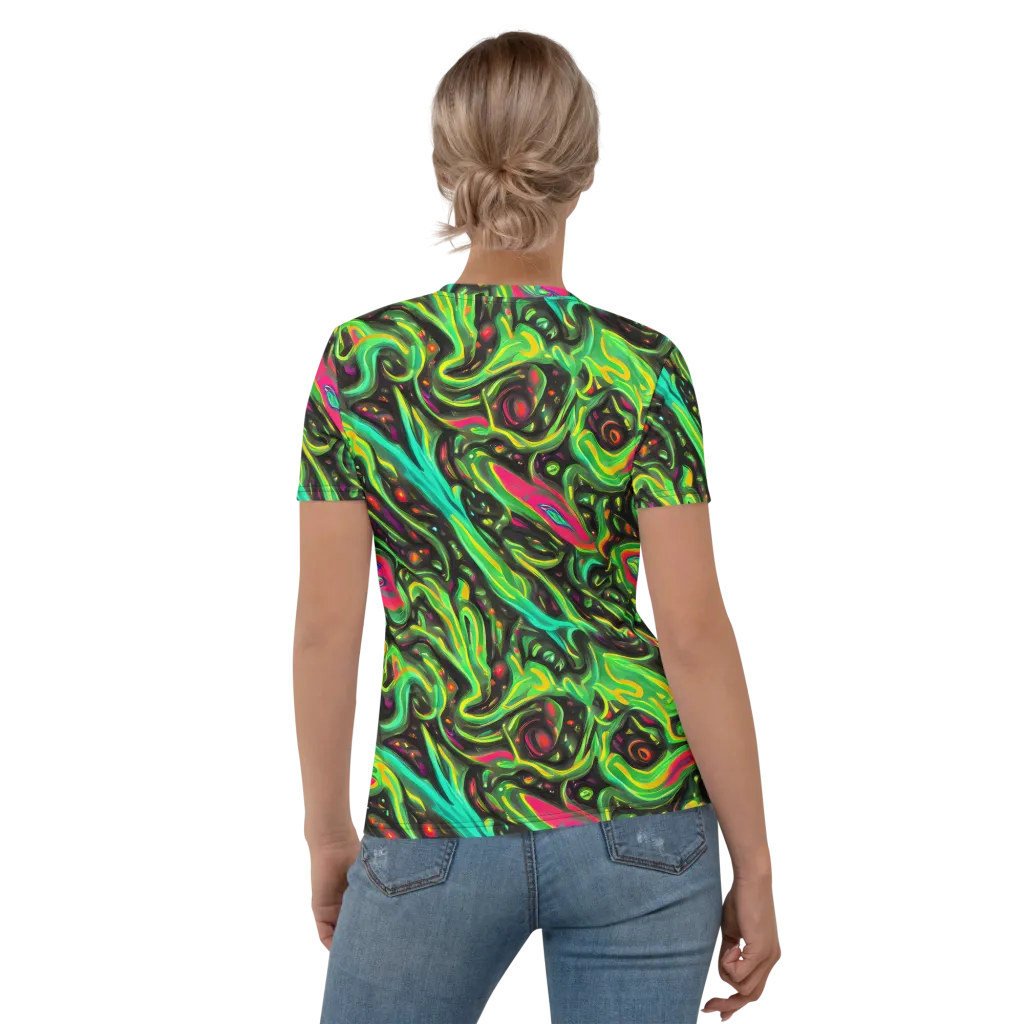 Luminous Ooze on Women's Crew Neck T-Shirt — Back