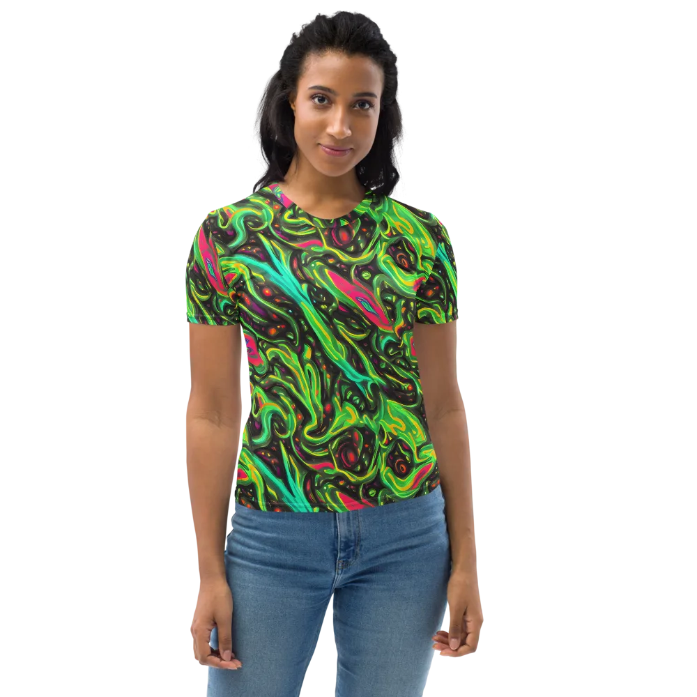 Luminous Ooze on Women's Crew Neck T-Shirt — Front