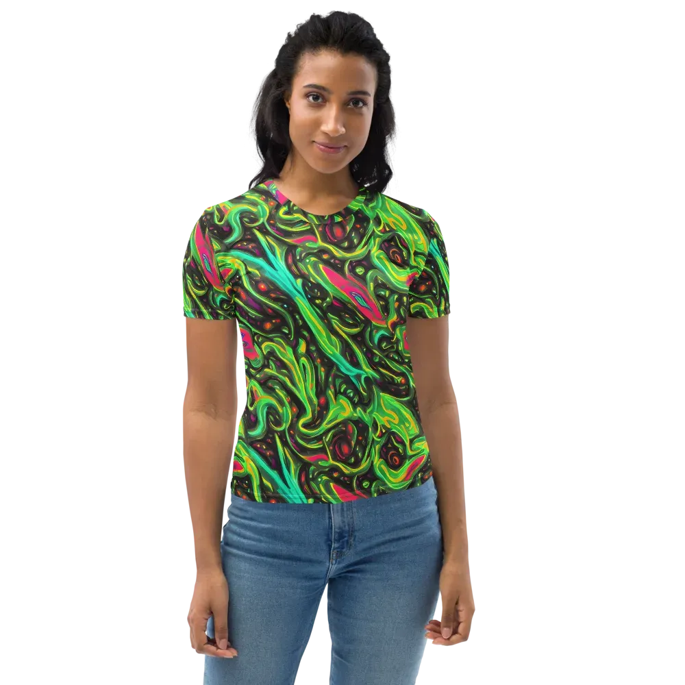 Luminous Ooze on Women's Crew Neck T-Shirt — Front