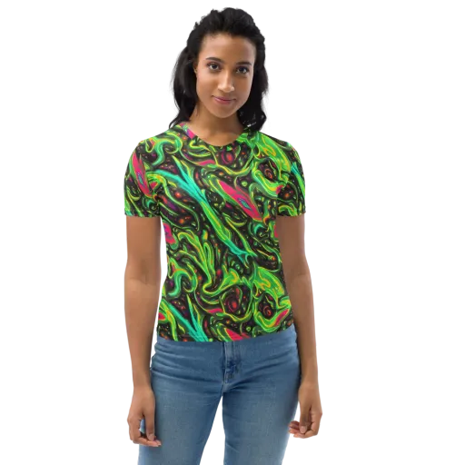 Luminous Ooze on a Women's Crew Neck T-Shirt