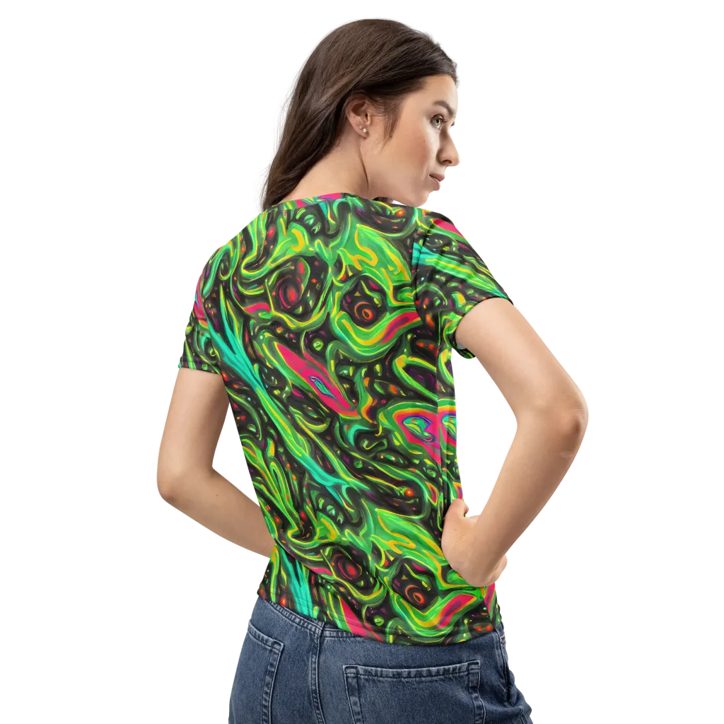 Luminous Ooze on Women's Crew Neck T-Shirt — Back