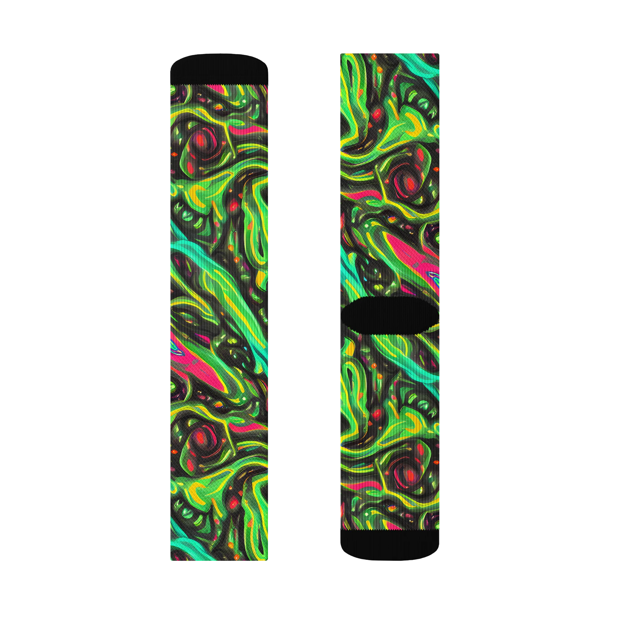 Luminous Ooze on Socks — Left Sock
