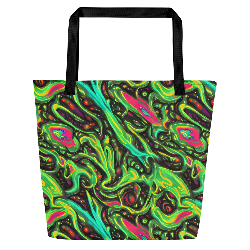 Luminous Ooze on Large Tote Bag W/ Pocket — Front