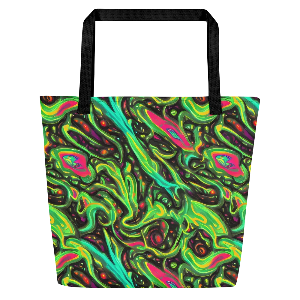 Luminous Ooze on Large Tote Bag W/ Pocket — Front