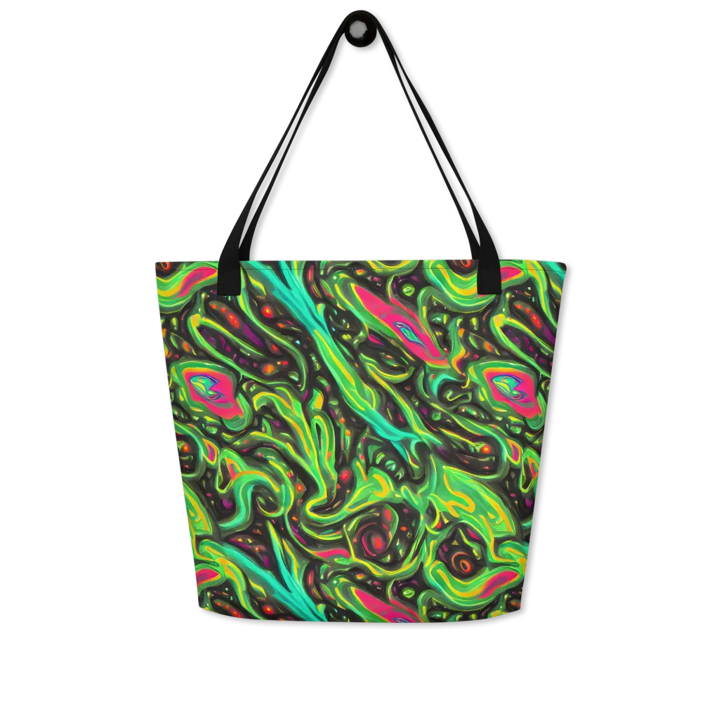 Luminous Ooze on Large Tote Bag W/ Pocket — Front