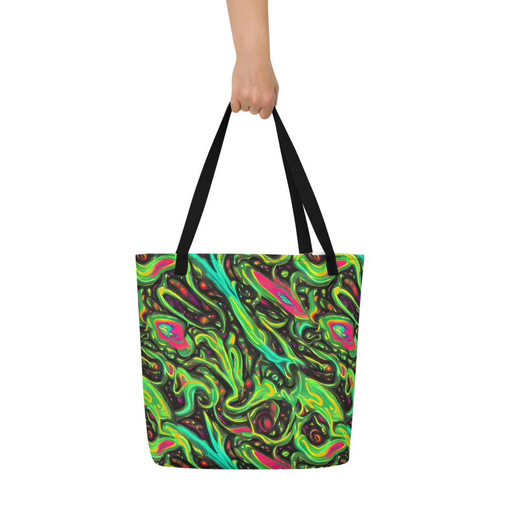 Luminous Ooze on Large Tote Bag W/ Pocket — Front