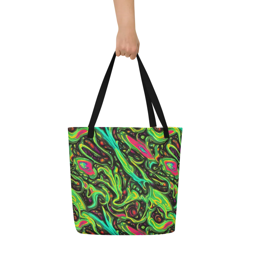 Luminous Ooze on Large Tote Bag W/ Pocket — Front