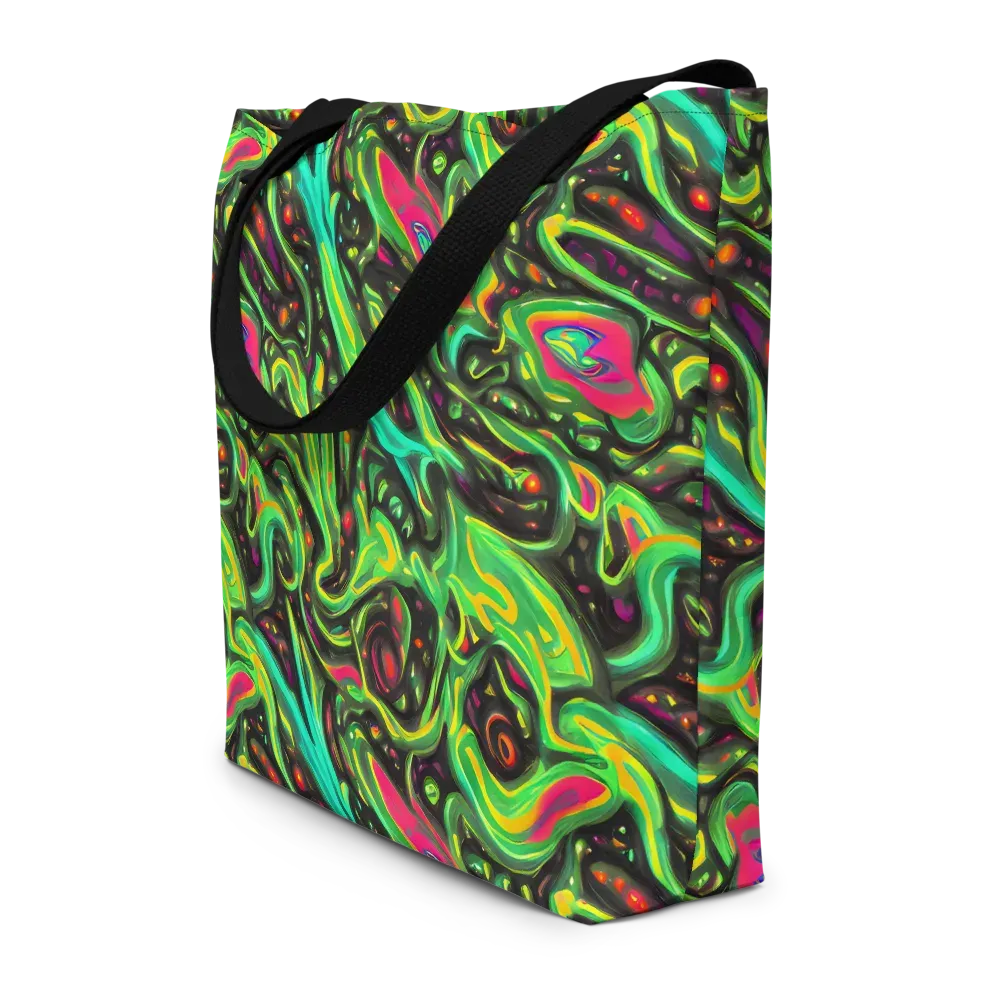 Luminous Ooze on Large Tote Bag W/ Pocket — Front