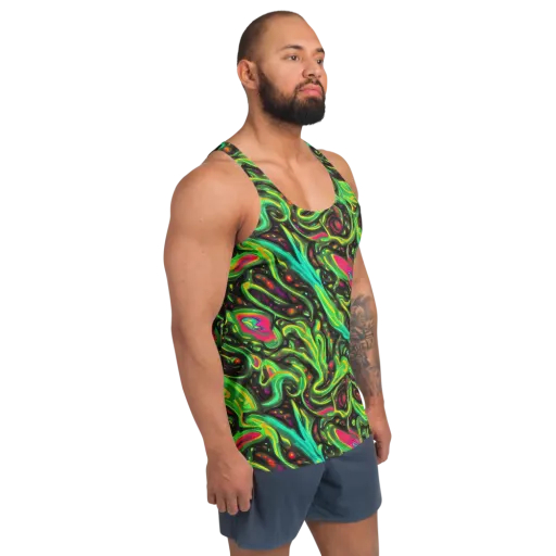 Luminous Ooze on a Men's Tank Top