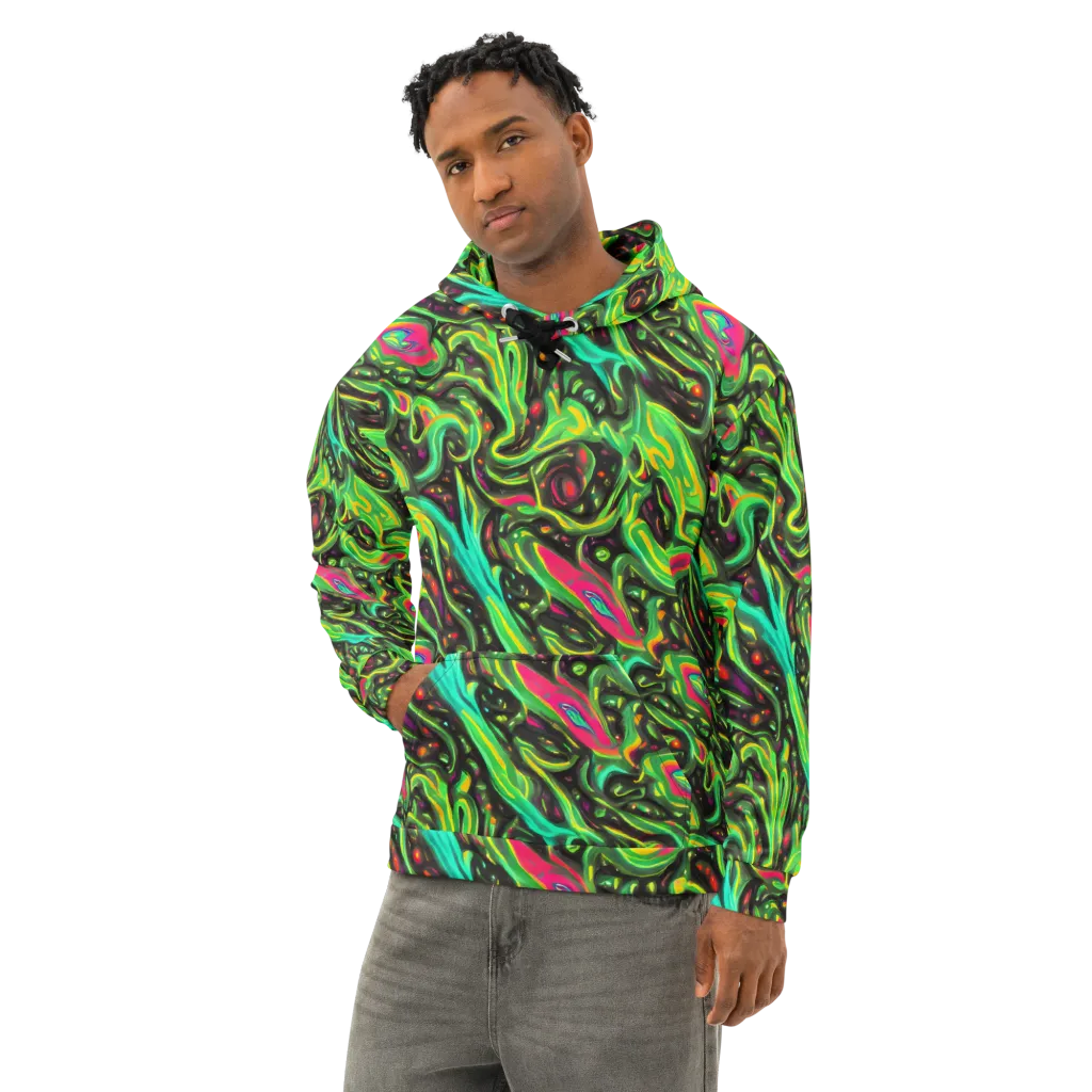 Luminous Ooze on Cotton Hoodie — Left Front