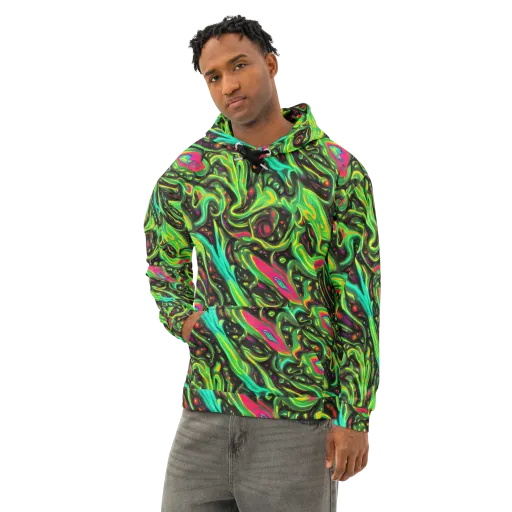 Luminous Ooze on a Cotton Hoodie