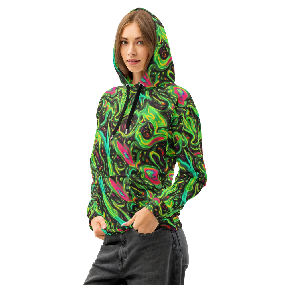 Luminous Ooze on Cotton Hoodie — Left Front
