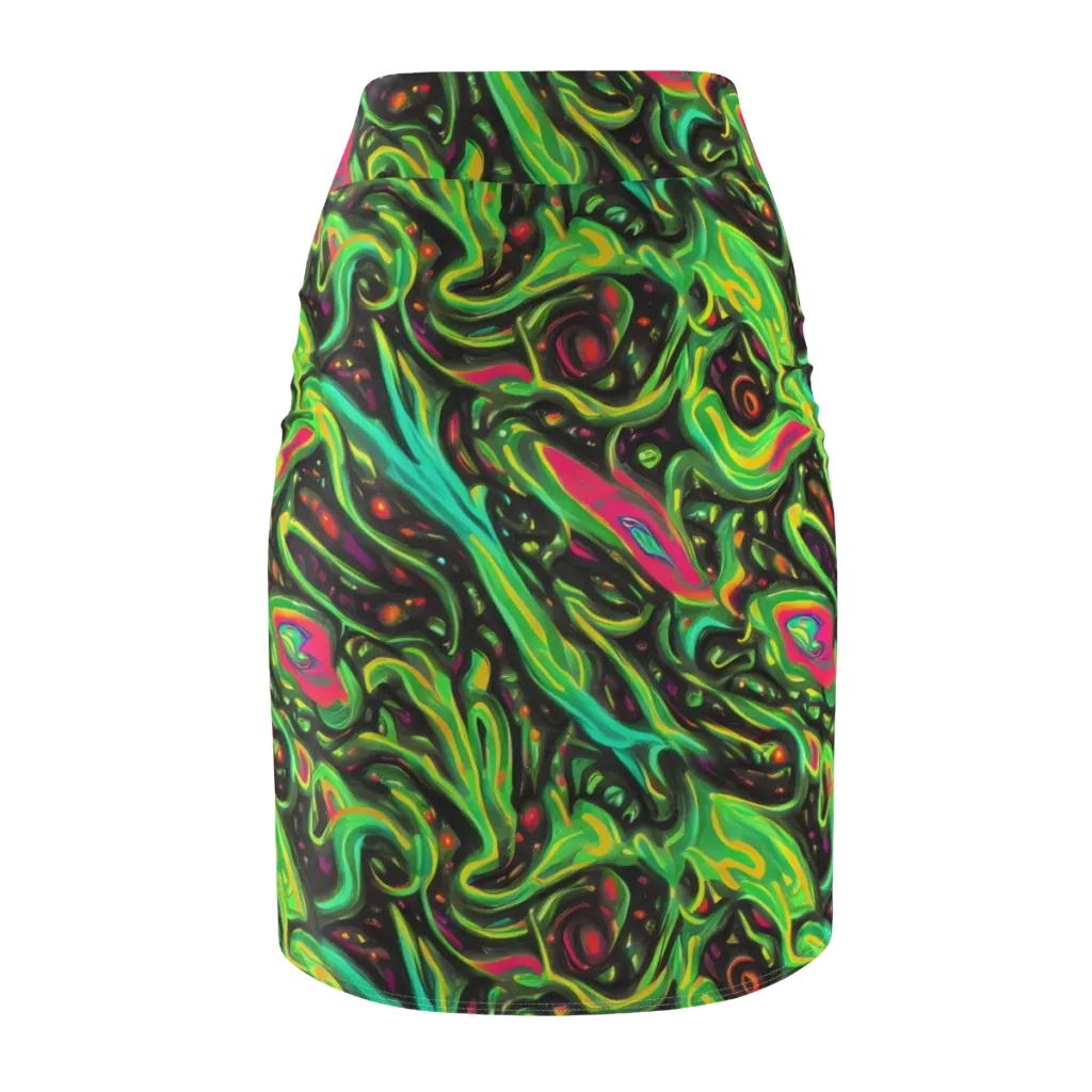 Luminous Ooze on Pencil Skirt — Back