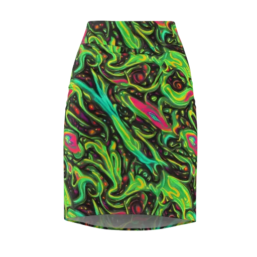 Luminous Ooze on a Pencil Skirt