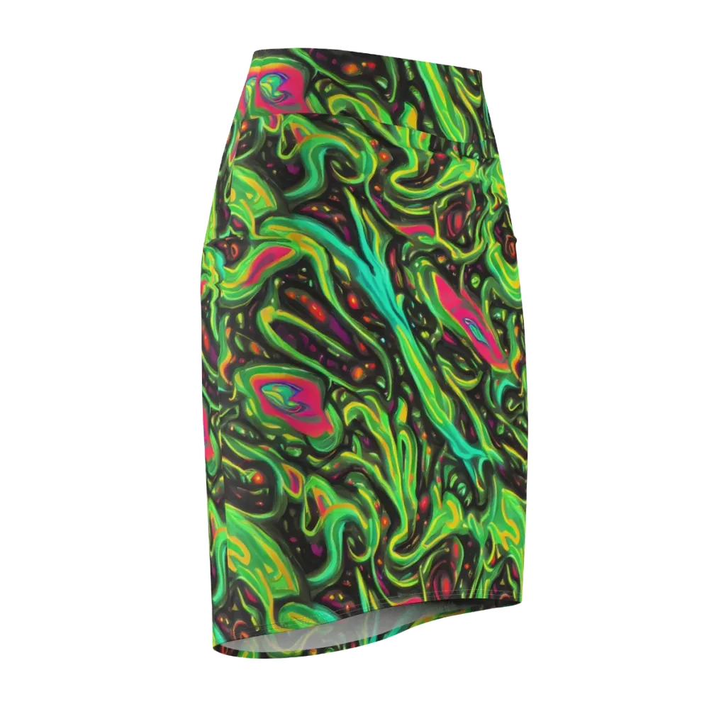 Luminous Ooze on Pencil Skirt — Front Side