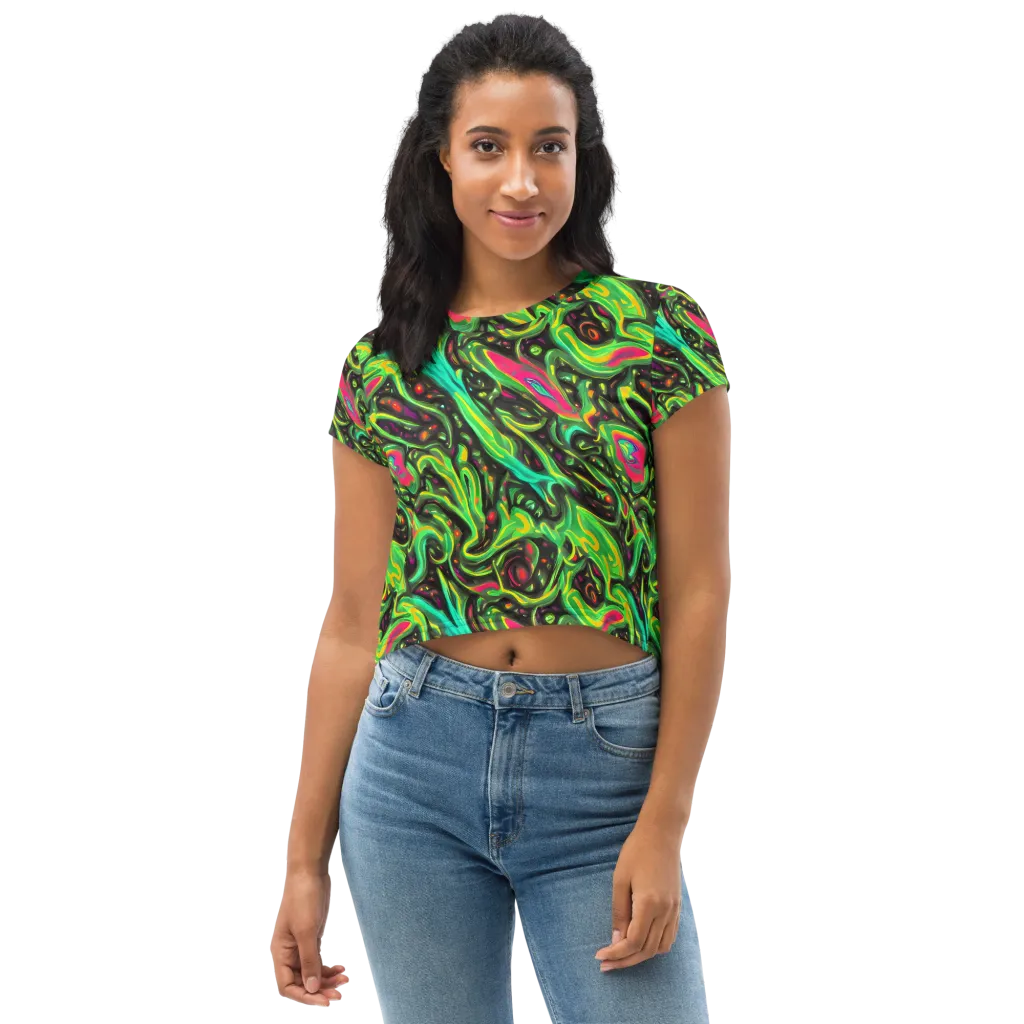 Luminous Ooze on Crop Tee — Front
