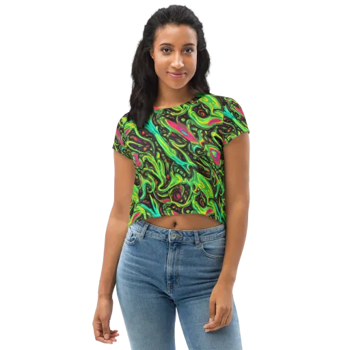 Luminous Ooze on a Crop Tee