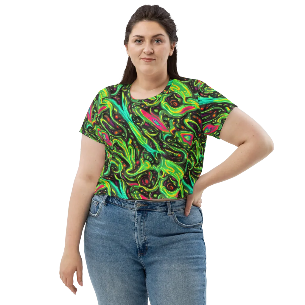 Luminous Ooze on Crop Tee — Front