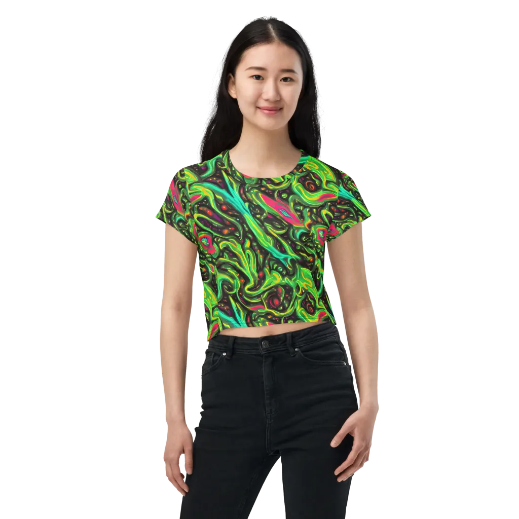 Luminous Ooze on Crop Tee — Front