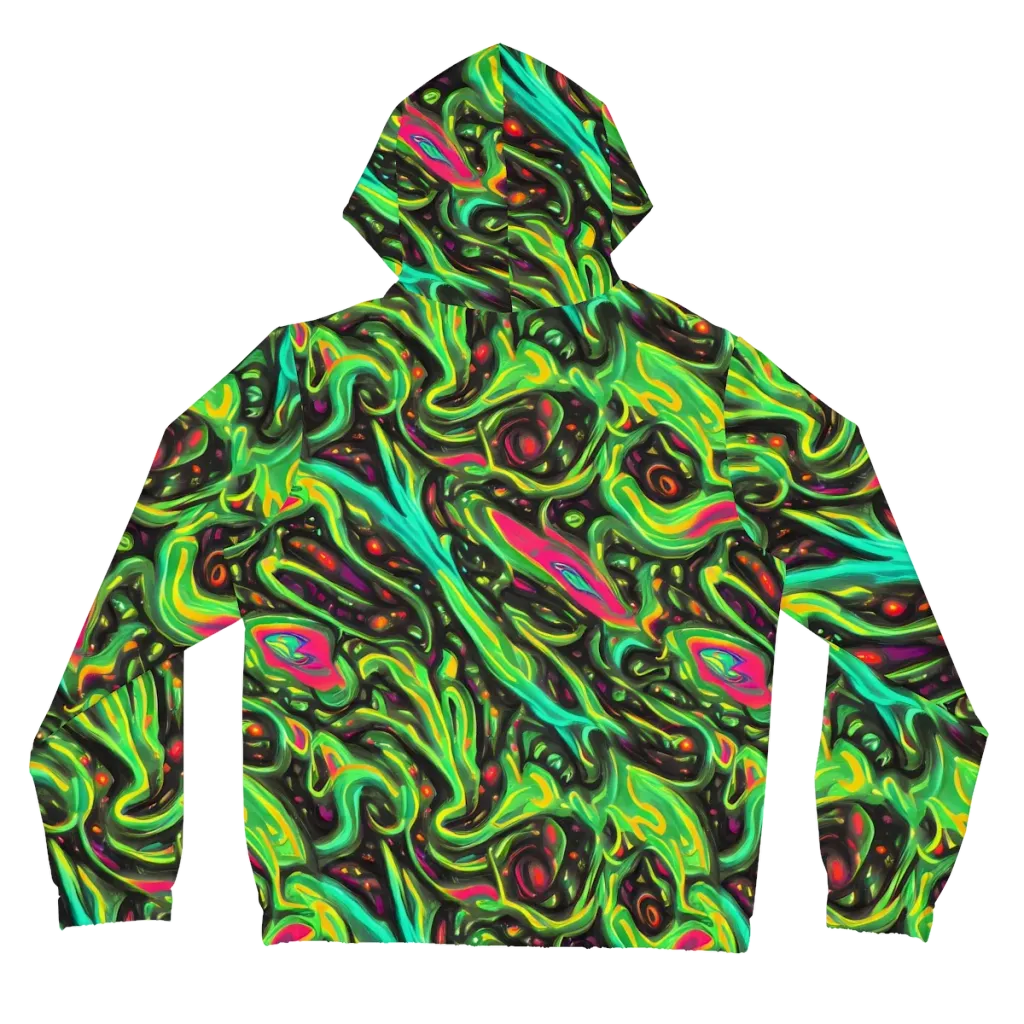 Luminous Ooze on Women's Full-Zip Hoodie — Back