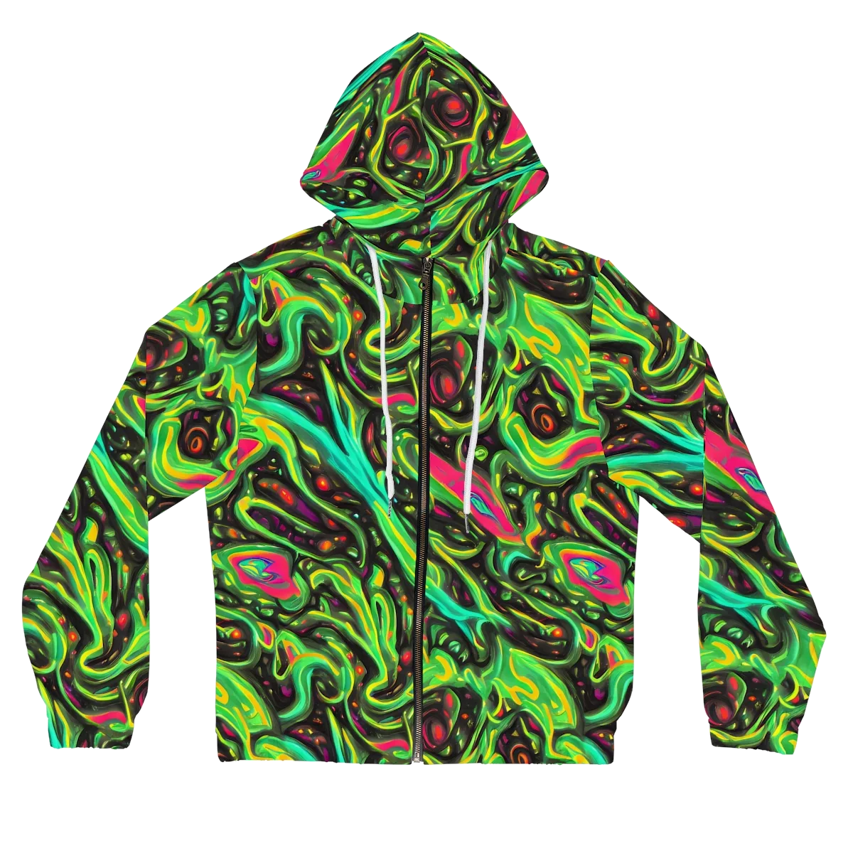 Luminous Ooze on Women's Full-Zip Hoodie — Front