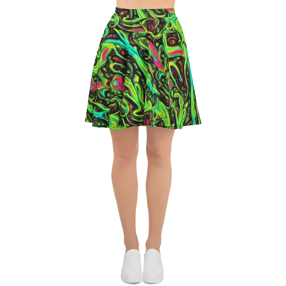 Luminous Ooze on Skater Skirt — Front