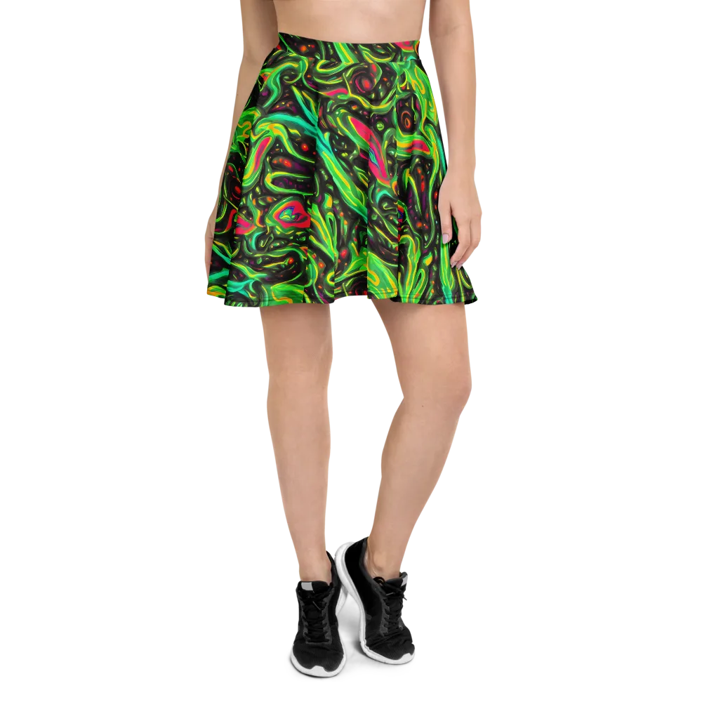 Luminous Ooze on Skater Skirt — Front